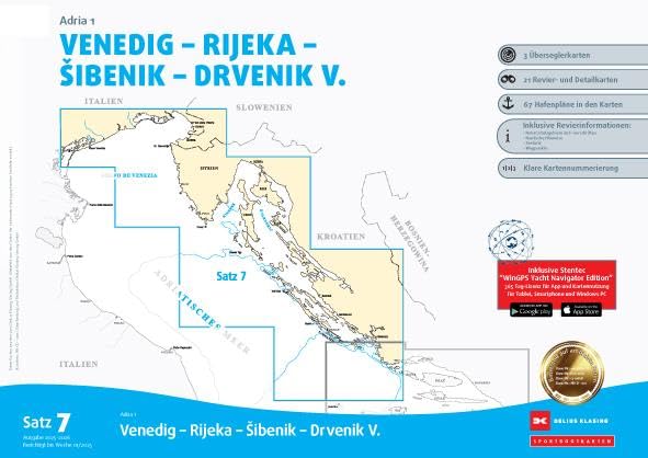 Seekarten Satz Adria1 DK Satz7 DK VerlagAusg.2021berichtigt